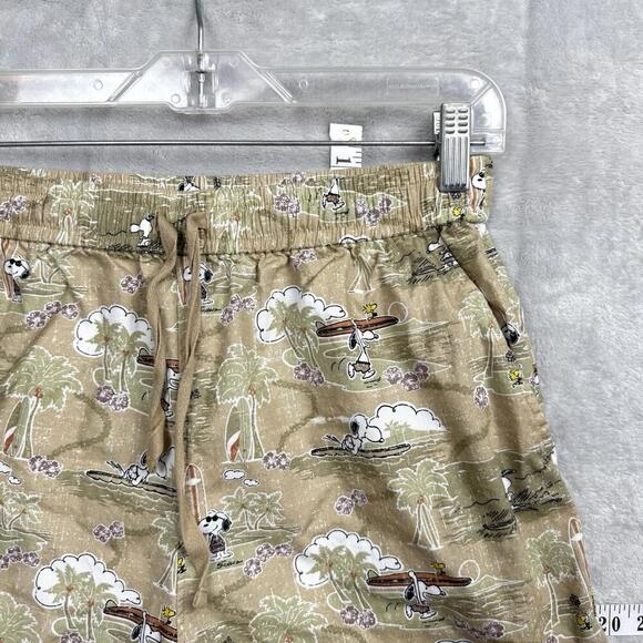 Peanuts x Reyn Spooner Snoopy Surf Shorts L Aloha Hawaii Print Uniqlo Collab - Picture 2 of 10